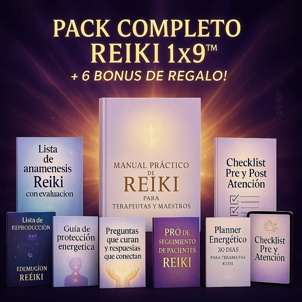 PACK 3X1 Ebooks + 6 BONOS DE REGALO - 💜Manal de aplicación Reiki